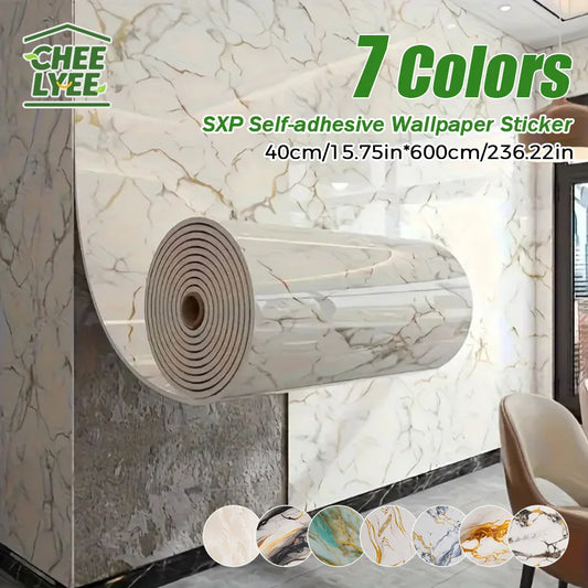 Self Adhesive Marble Wall Sticker Peel and Stick Indoor Use