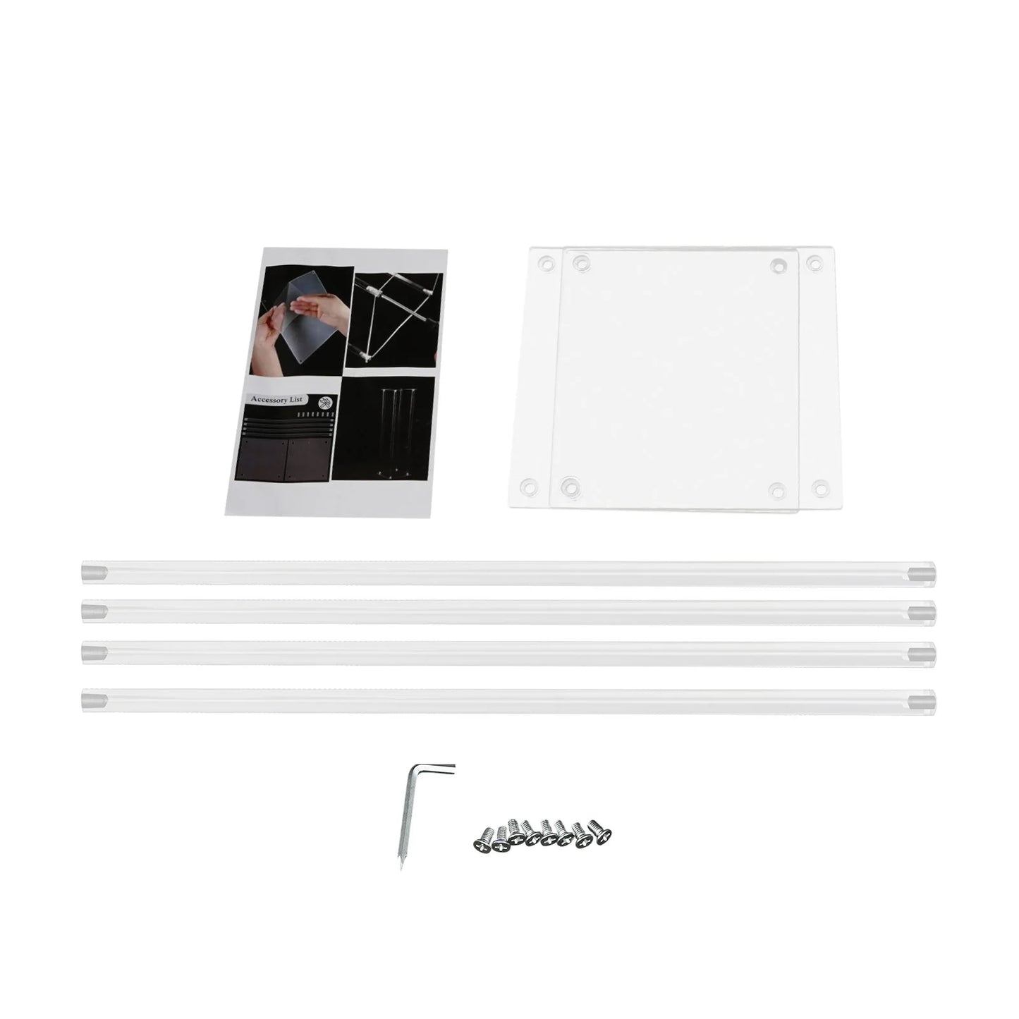 Clear Acrylic Flower Display Stand Set 10 Pieces Geometric Centerpieces for Weddings and Events-A