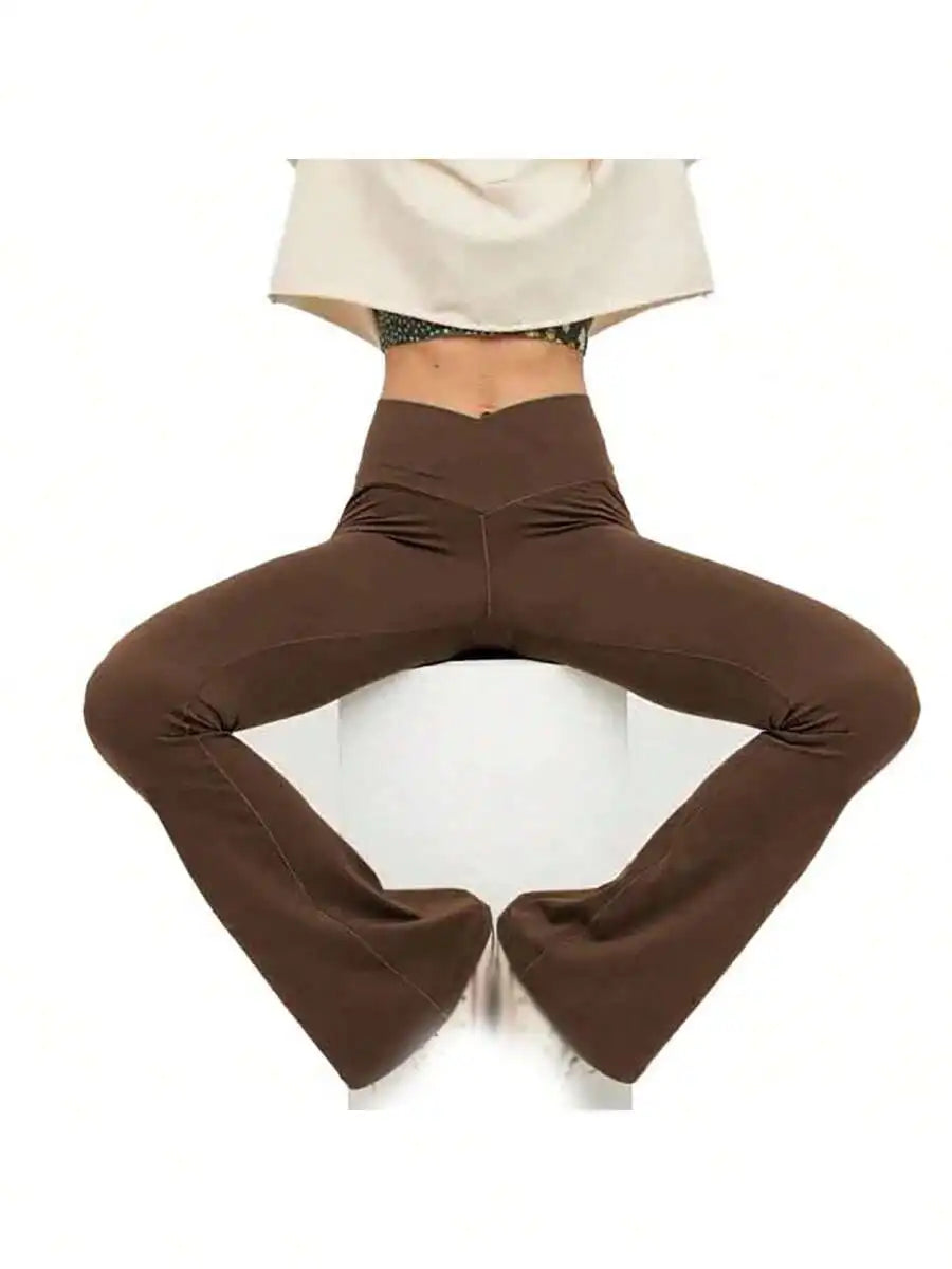 Women's High Waisted Flare Yoga Pants Soft Stretch Wide Leg