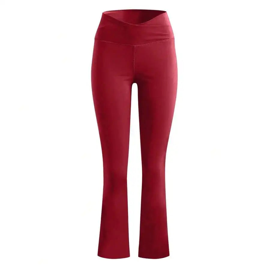 Womens High Waisted Flare Yoga Pants Wide Leg Workout Leggings