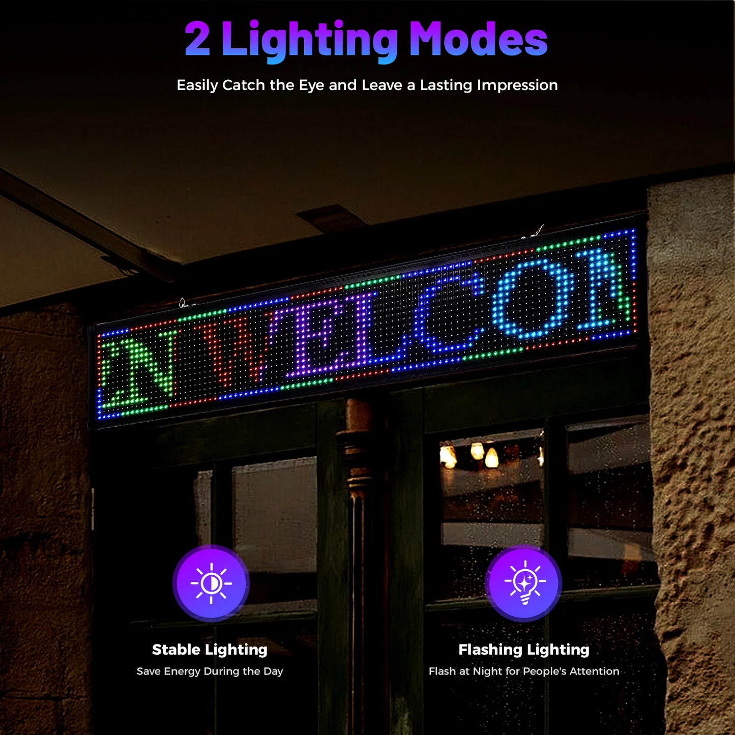 Led Scrolling Sign Board Programmable Advertising Display For Commercial Use