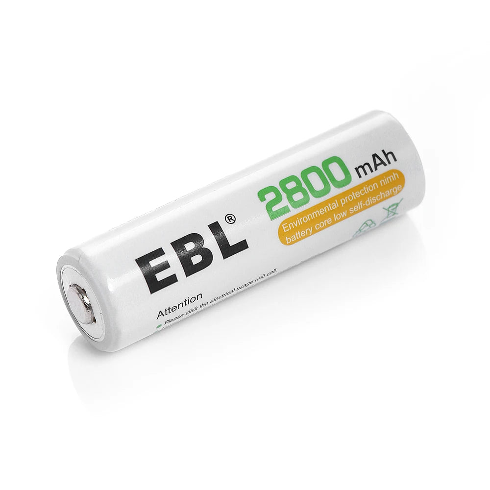 EBL AA NiMH Rechargeable Batteries 1.2V 2800mAh High Drain For Digital Cameras And Gadgets-A