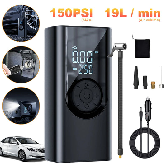 Shunmaii Portable Car Air Pump Electric Inflator with Digital Display