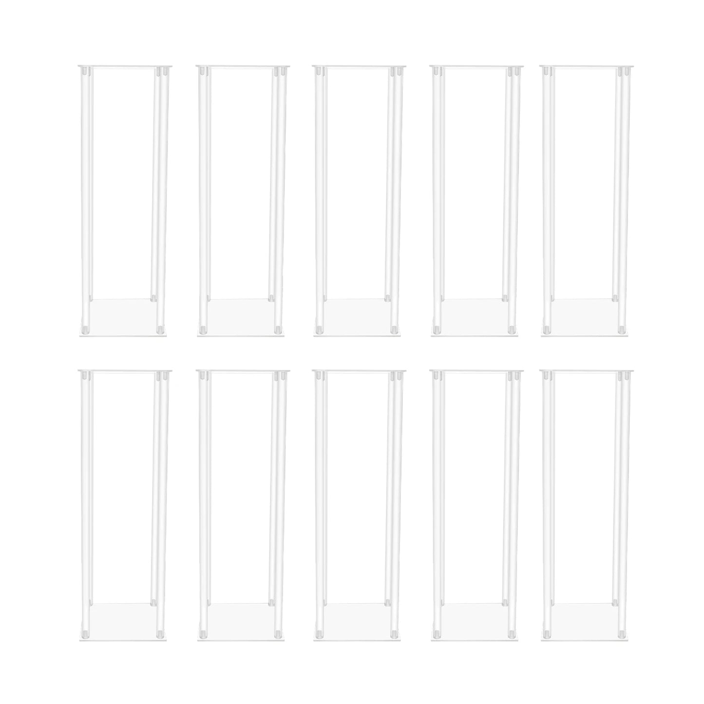 Clear Acrylic Flower Display Stand Set 10 Pieces Geometric Centerpieces for Weddings and Events-A