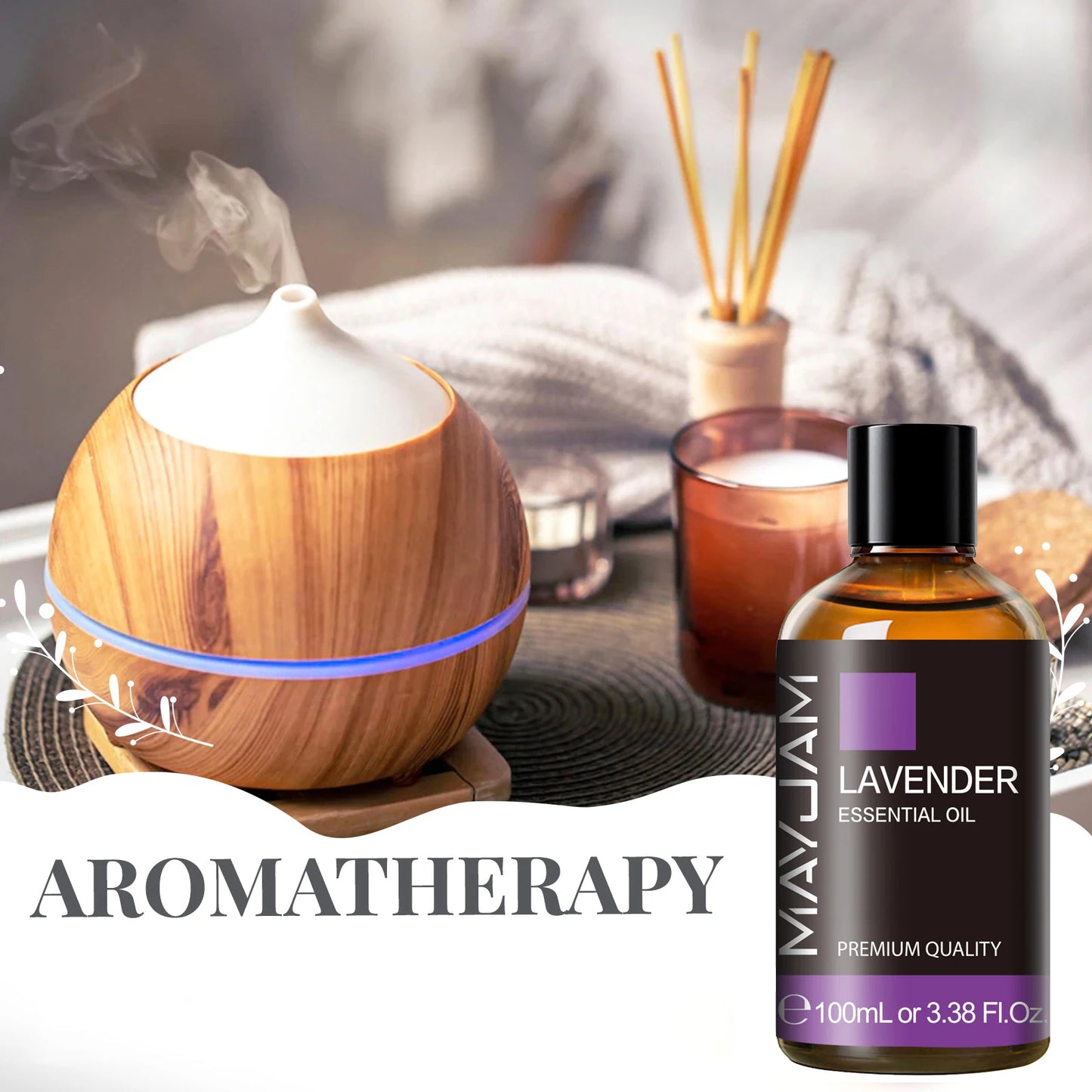 MAYJAM Vanilla Sweet Orange Eucalyptus Lavender Sandalwood Essential Oil-A