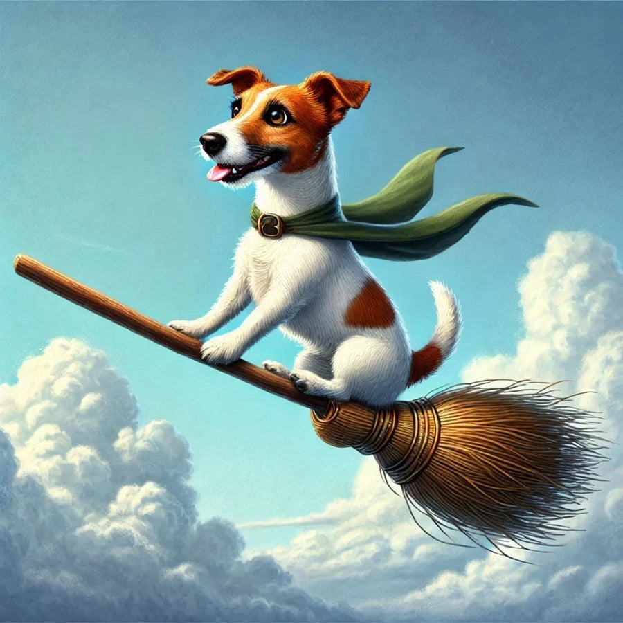 5D Diamond Art Painting Jack Russell Terrier Mosaic Kit A Full Pasting Area Includes Canvas Tools-A
