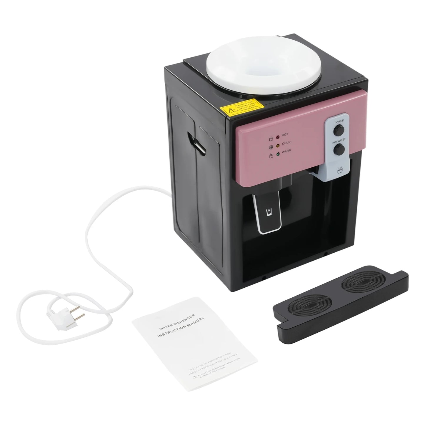 HS 09 Hot Cold Desktop Water Dispenser With Detachable Reservoir And Stainless Steel Liner For Home Office-A