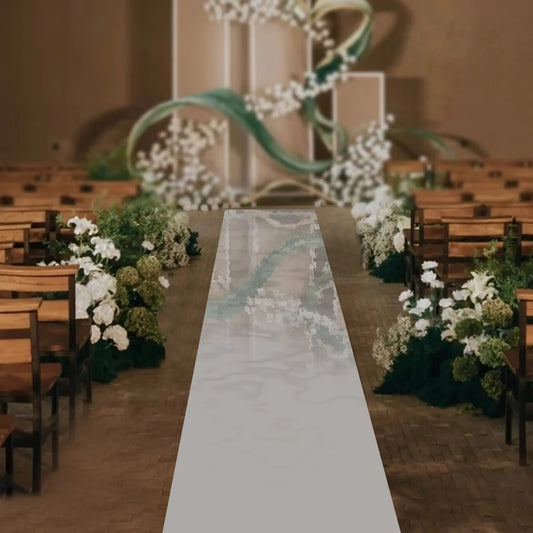 Mirrored Aisle Runner for Weddings and Events Floor Rug Decoration