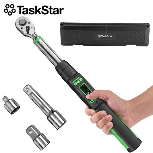 TaskStar Digital Torque Wrench With Bidirectional Ratchet Head