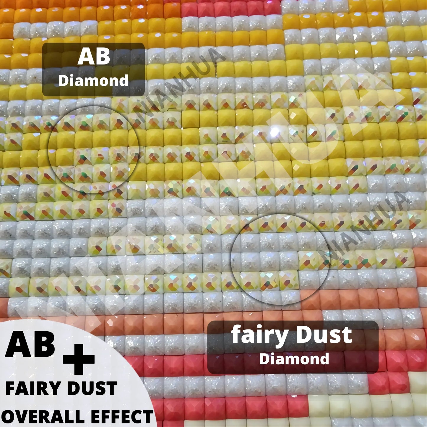 Fairy Dust Resin 5D Diamond Painting Kit Town Full Square Drill Velvet Canvas With Dense Coverage-A