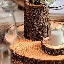 Set of 12 Unfinished Wood Slices for Elegant Centerpieces Rustic Wedding Decor Essentials, Wood Art-A