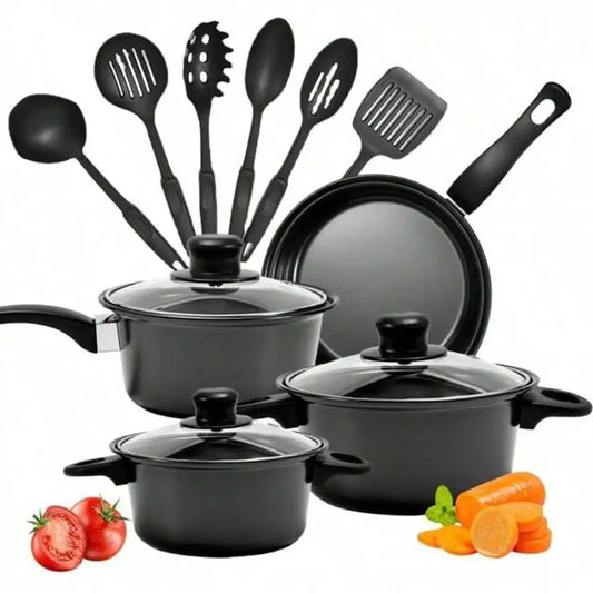 AEHOME 13 Piece Nonstick Cookware Set Induction Pots Pans Utensils