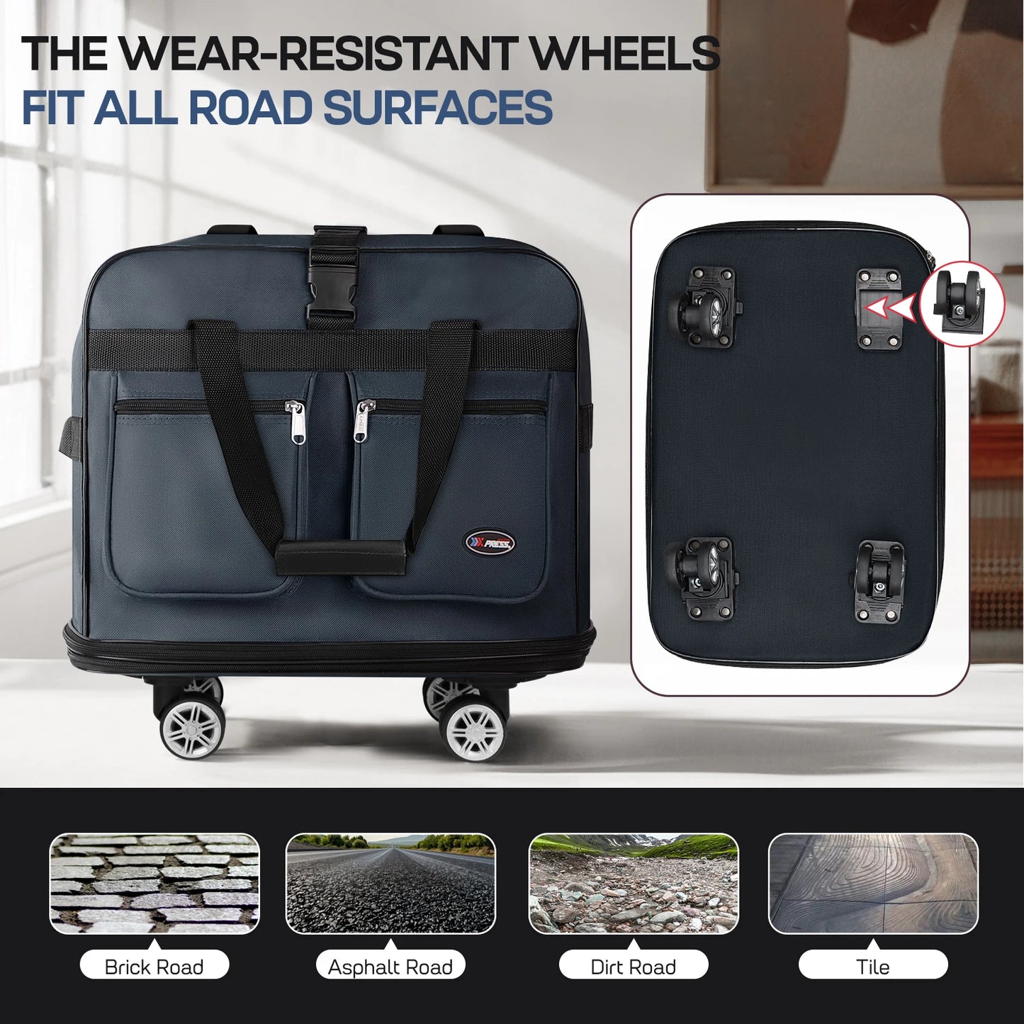New York XPress Foldable Expandable Travel Luggage Bag Water Resistant Lightweight Durable Travel Companion-A