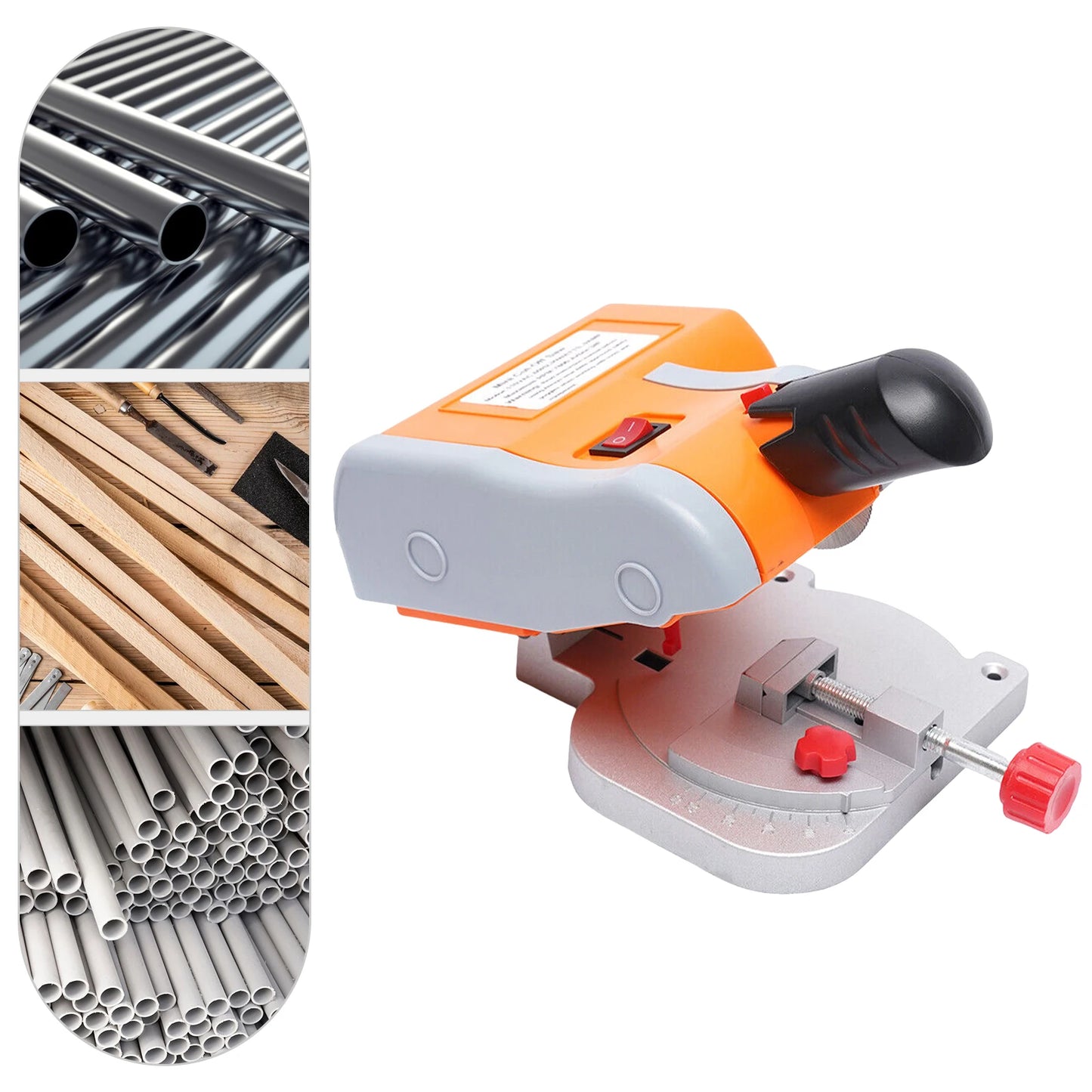 90W Mini Cut Off Saw Benchtop 110V 7800RPM For Metal Cutting With 1.97 Inch 100T Blade-A
