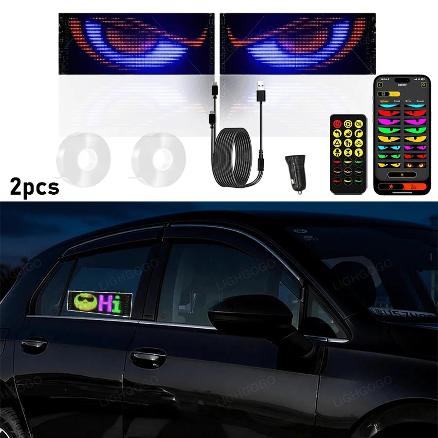 LED Mega Eye Display Panel USB 5V With App Remote For Wall Mount Or Desktop Use Anywhere-A