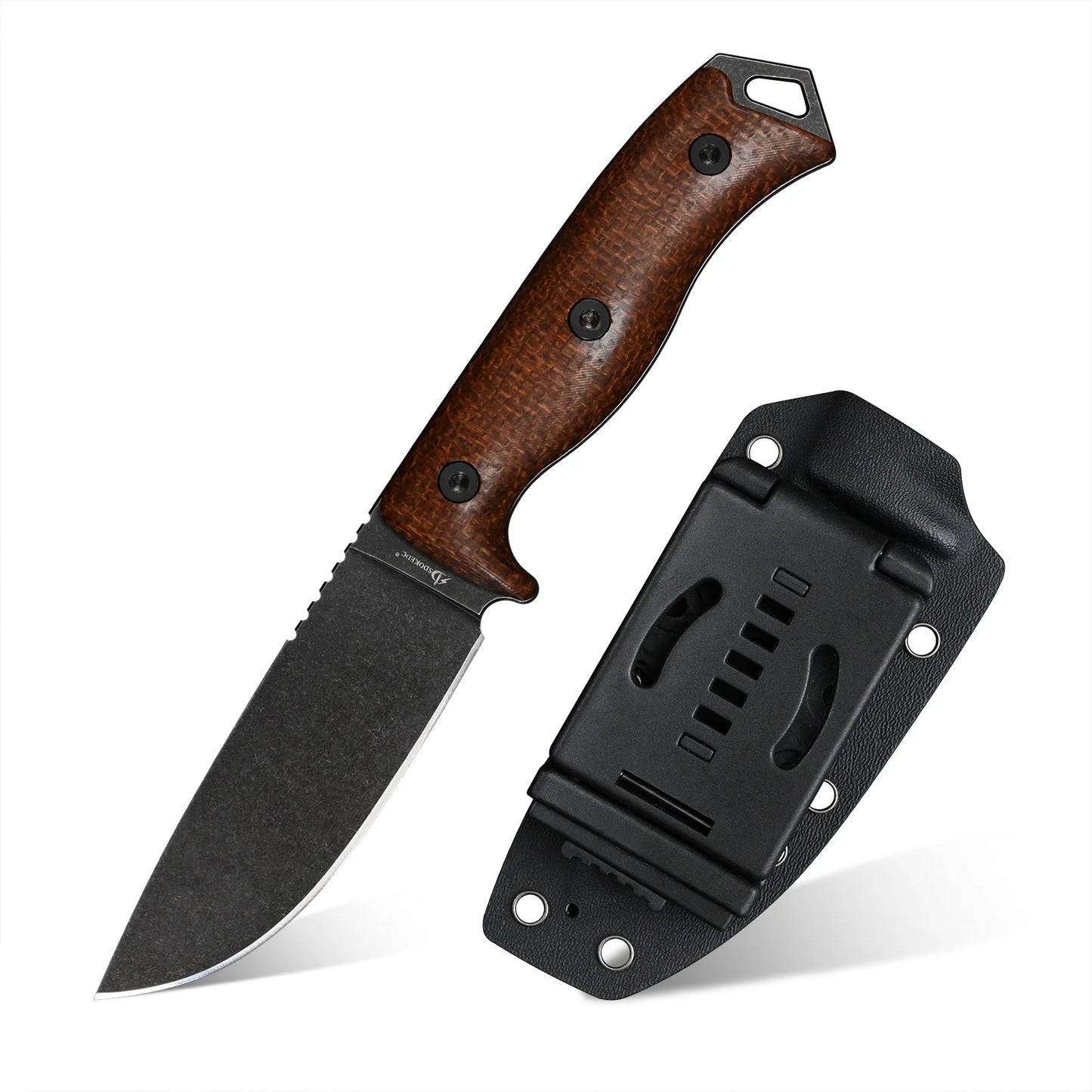 DC53 Steel EDC Utility Knife With Micarta Handle And Kydex Sheath For Everyday Carry And Precision Cutting Model A-A