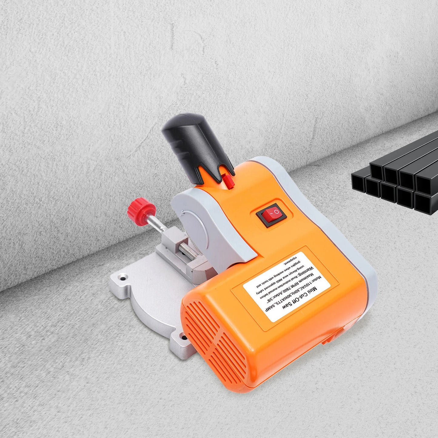 90W Mini Cut Off Saw Benchtop 110V 7800RPM For Metal Cutting With 1.97 Inch 100T Blade-A