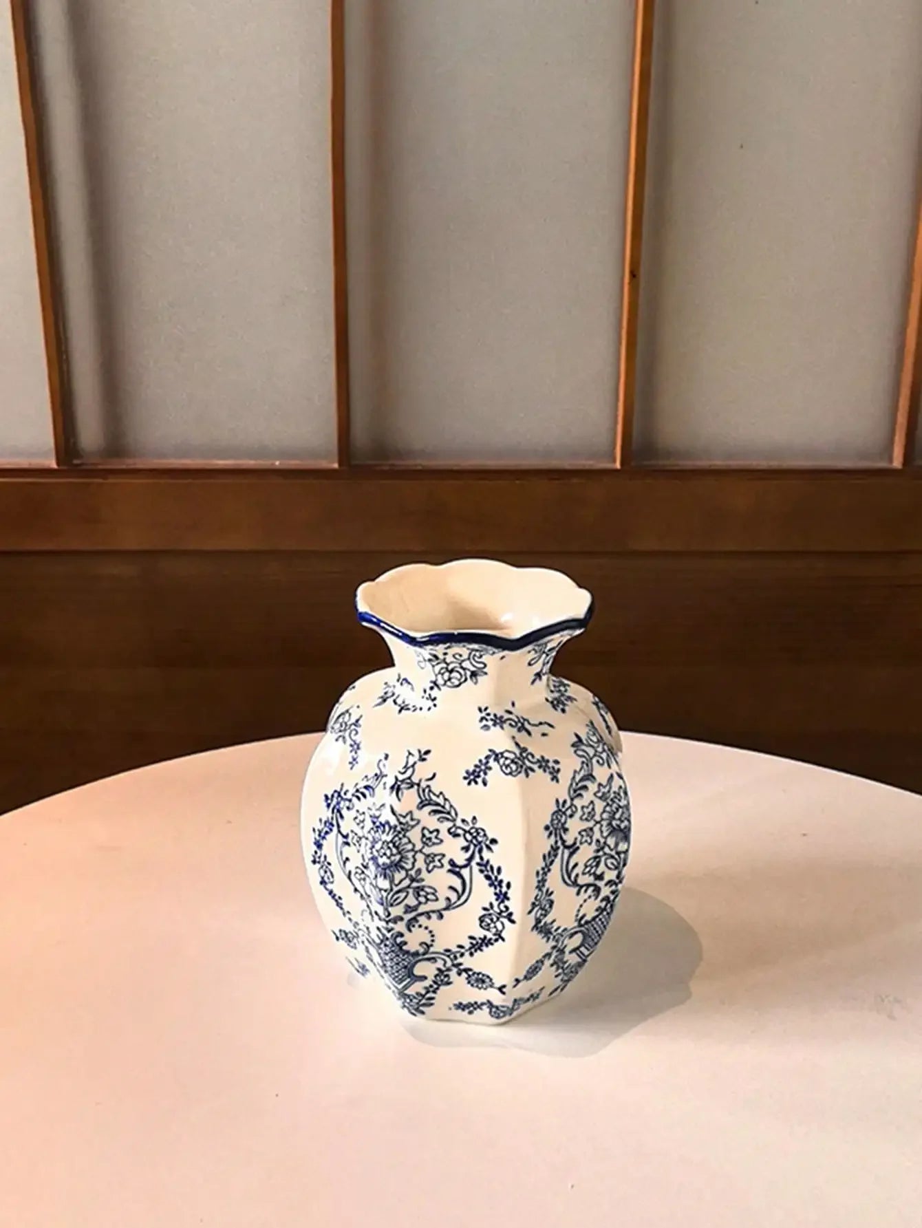 Porcelain Vase Chinese Retro Floral Decor For Living Room Multicolor Glaze Elegant Vintage Accent-A
