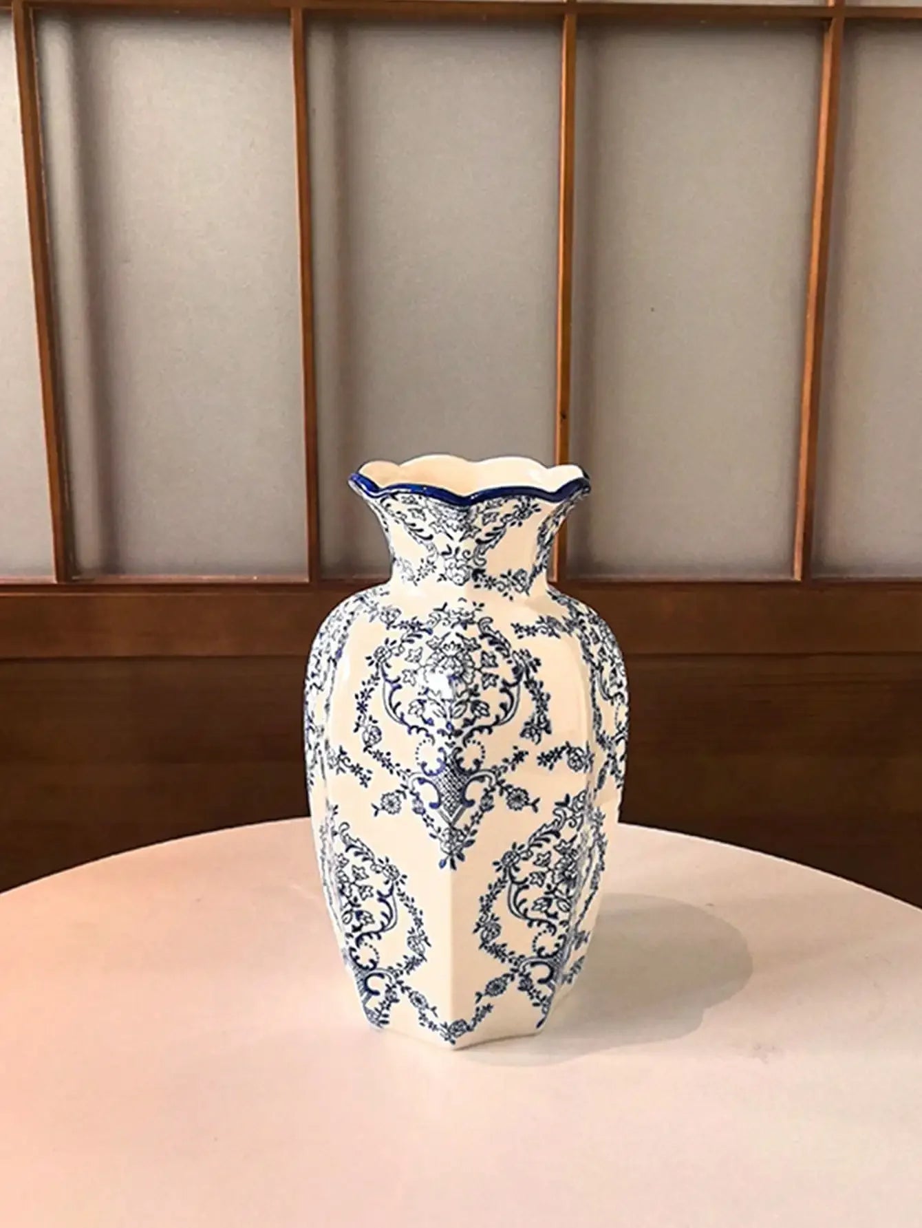 Porcelain Vase Chinese Retro Floral Decor For Living Room Multicolor Glaze Elegant Vintage Accent-A