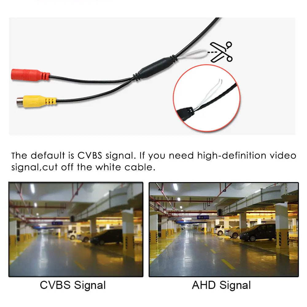 HIZPO 1080P AHD Rear View Backup Camera With Night Vision Bracket For Easy Reversing And Obstacle Detection-A