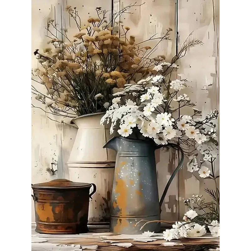 Lavender Daisy 5D Diamond Painting Kit For Home Decor Sparkling Centerpiece Wall Or Shelf Art-A