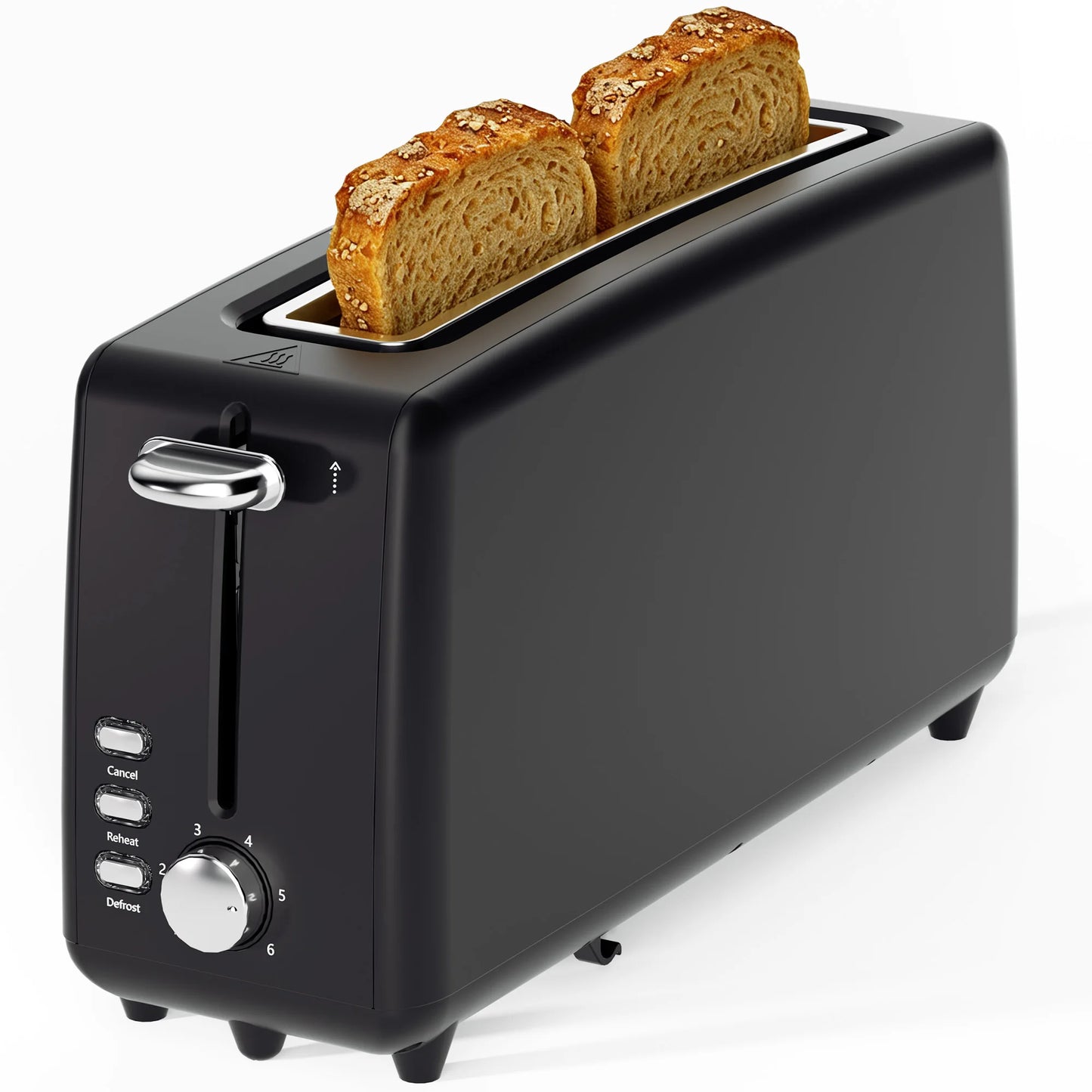 YUKOOL Stainless Steel Toaster With Long Slot Defrost Cancel Extra Long 10 Inch Slot-A