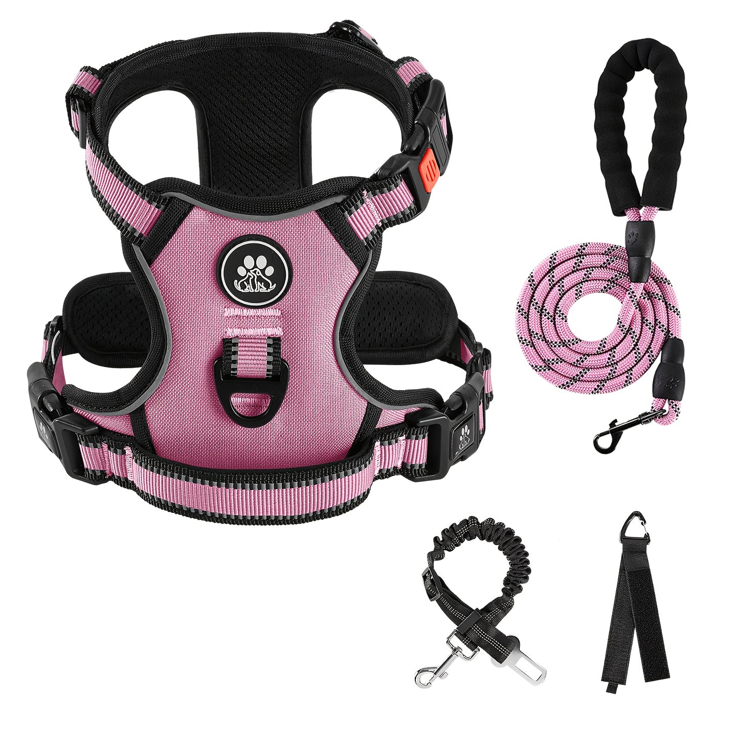 FURRYFECTION Reflective No Pull Harness With Leash Kit