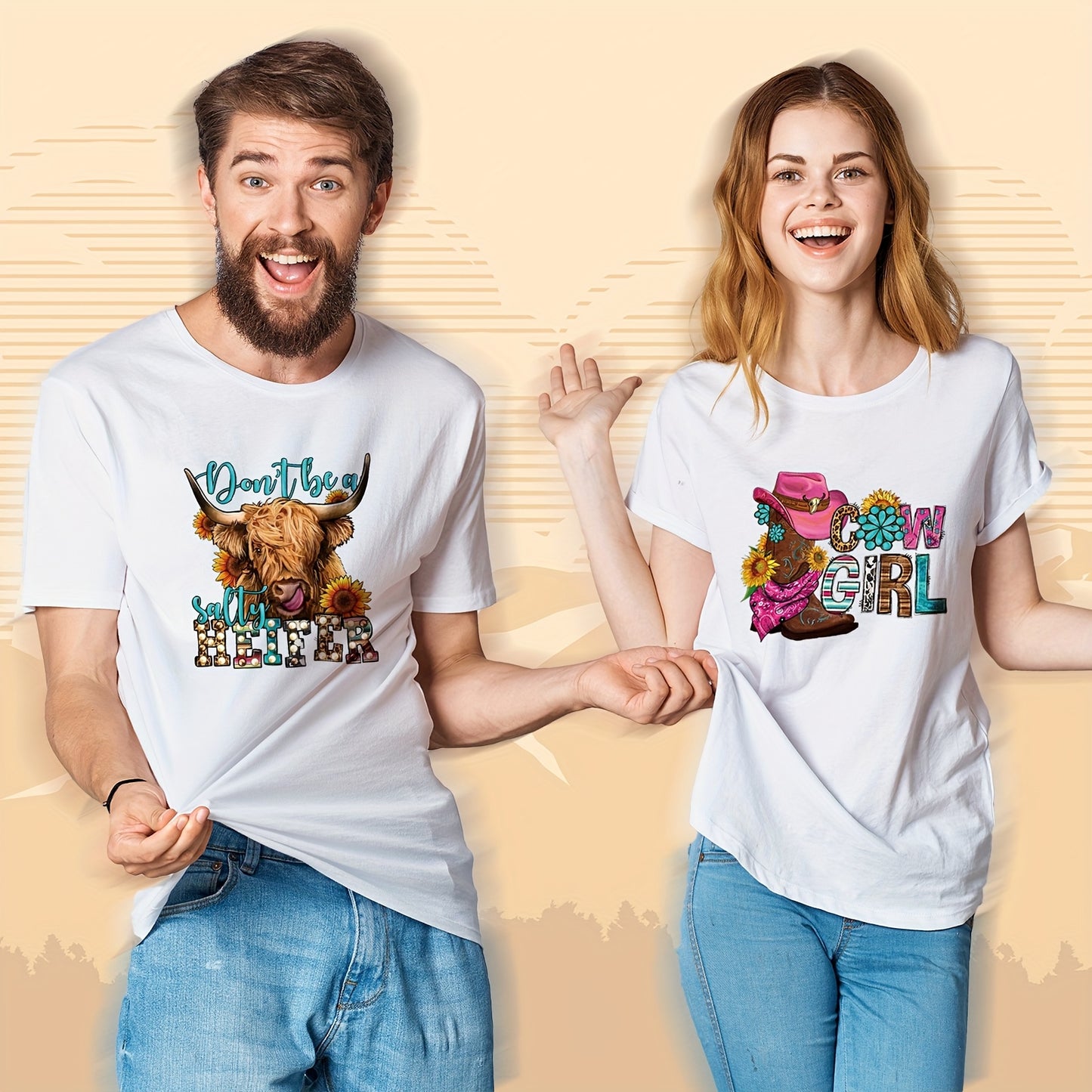 [Western Iron On Patches] 30pcs Western Iron On Transfers Patches | Cowboy Appliques, Sunflower Heat Transfers Sticker For T Shirts, Clothes, Bag, Pillow Covers - DIY Decorations