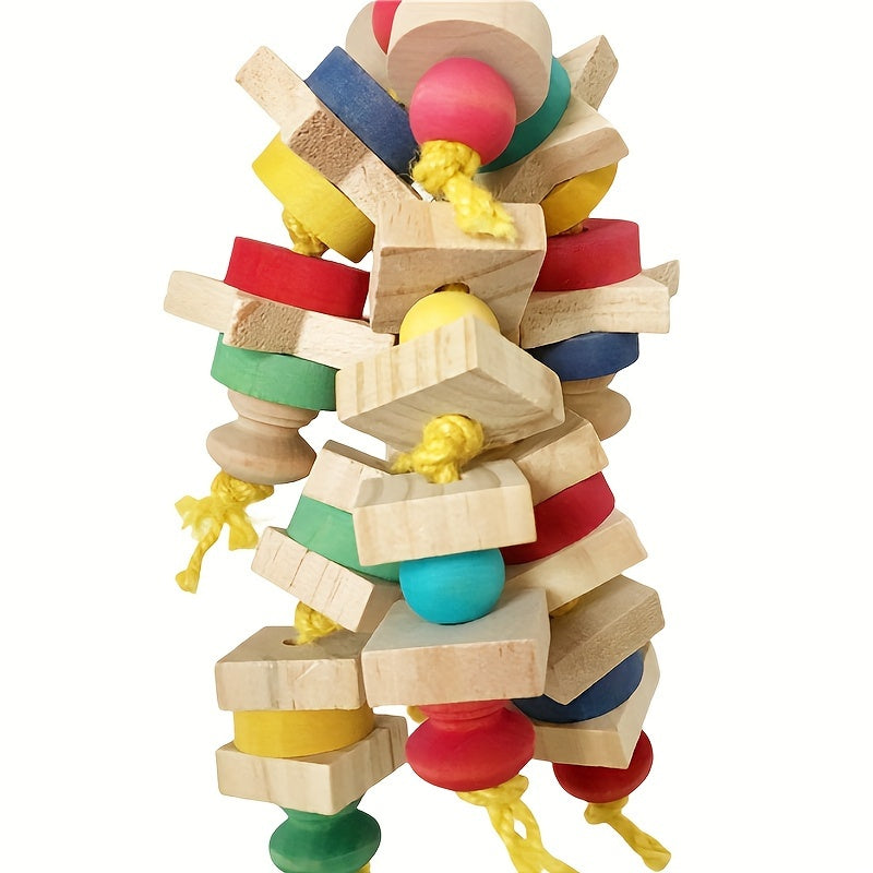 [Fun Parrot Chew Toys] Colorful Parrot Chew Toys - Cage Hanging Blocks, Fun Climbing & Play Swings, Ideal Gift for Bird Lovers, Random Colors, Suitable for Most Birds