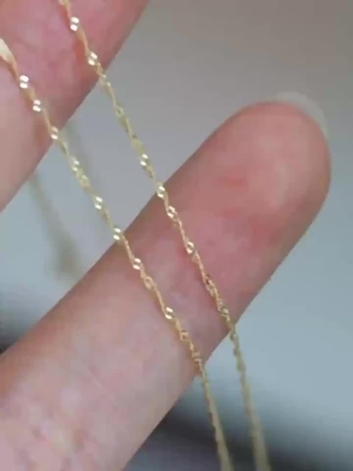 925 Sterling Silvery Water Ripple Necklace, 24K gold plated Golden-plated, Fashionable And Luxurious, Suitable for Daily Wear, Women's Necklace, Women's Sterling Silvery Necklace, Perfect Gift for Mother, Sister, Girlfriend,