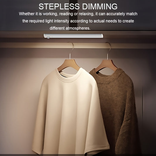 5 Pack Electronic Smart Induction Lights, Slim Aluminum Alloy Interior with Motion Sensors, USB Charging, 3 Color Temperature Adjustable Lights, Wall Lights, Corridors, Stairs, Drawers, Wardrobes