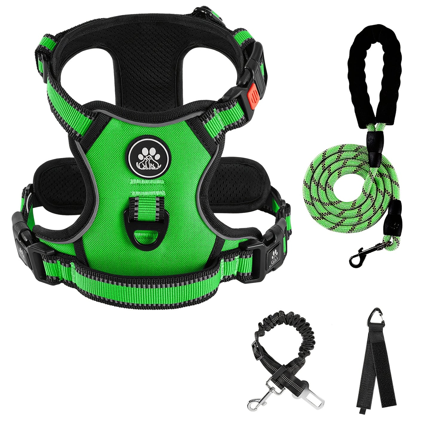 FURRYFECTION Reflective No Pull Harness With Leash Kit