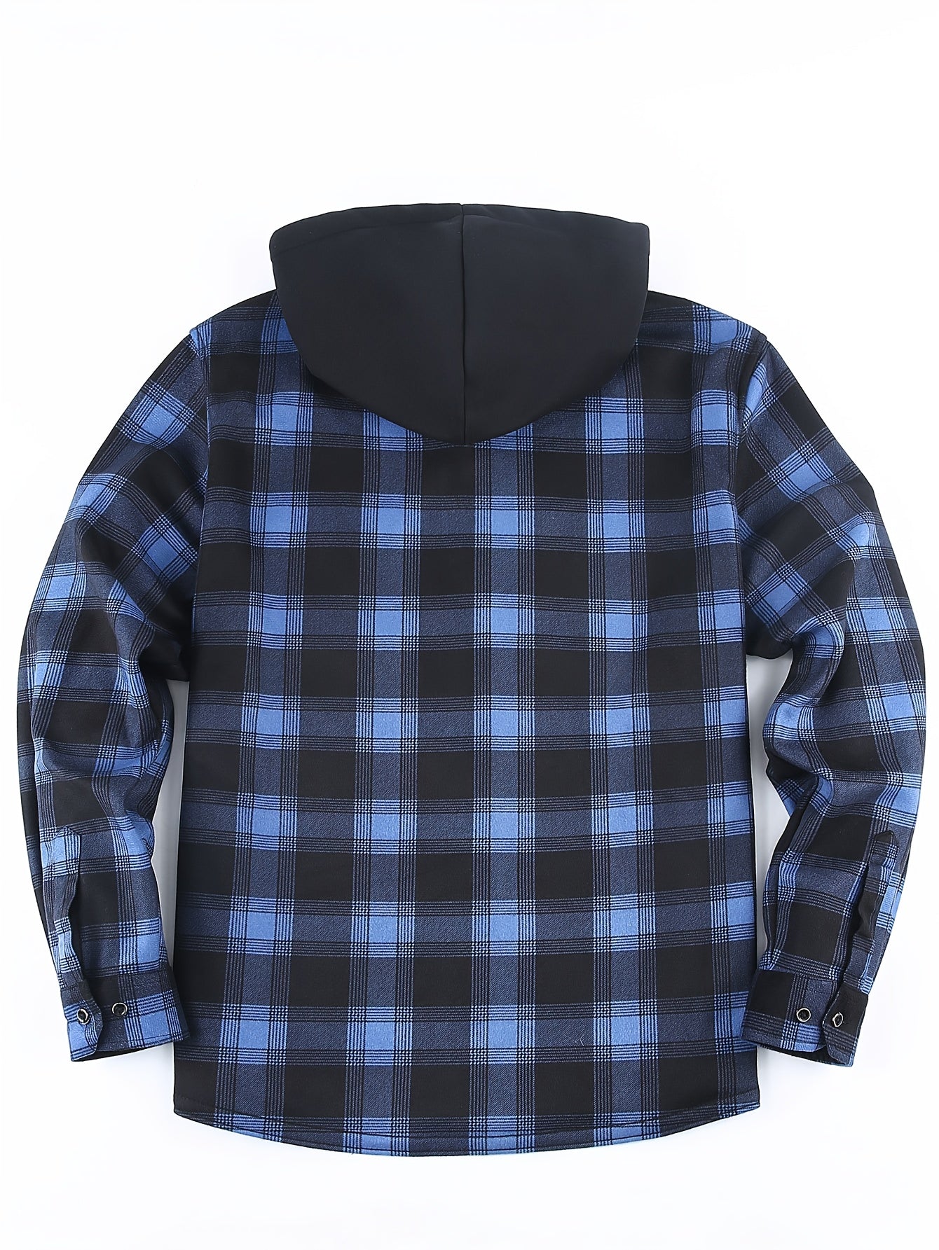 2026 New Men's Shirt Thanksgiving And Christmas Gift Couple Outfits Unisex | Winter JacketMen's Winter Pajamas Flannel Plaid Casual Shirt | Double Pocket Thickened Warm Desig Regular Fit Hooded Long Sleeve Shirt Men's Warm Ja
