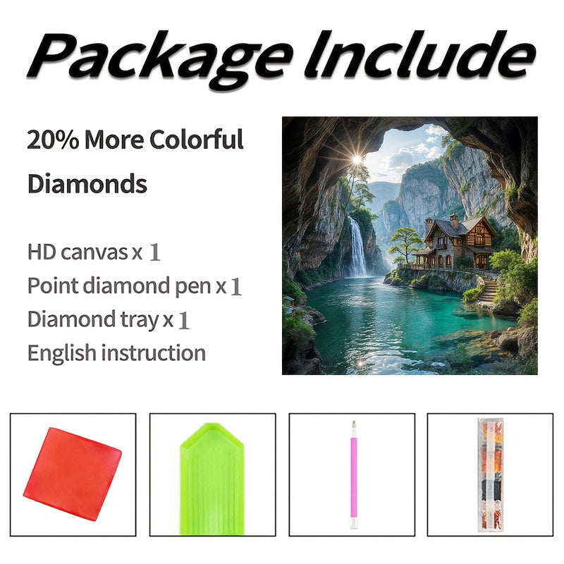 5D DIY Diamond Art Kit - Round Drill Mosaic Wall Art Craft Kit with Frame, Home Decor Gift, Frameless Canvas, Resin Paint, Round Drill, Mosaic, Wall Art, Craft Kit, Frameless, Canvas, Resin Paint, Round Drill, Mosaic, Wall Ar