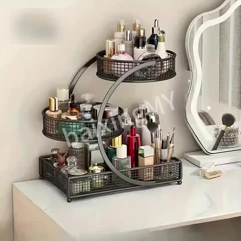 BELITA AMY No Installation Metal Cosmetic Organizer Spiral 3 Tier