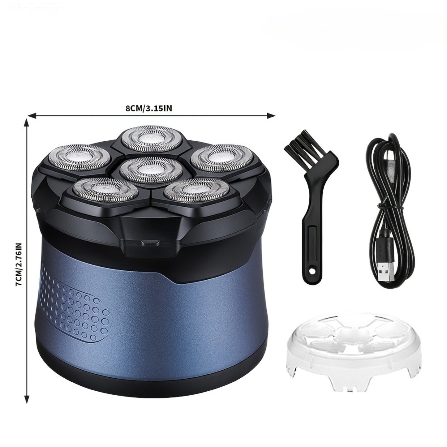 Rechargeable Cordless Electric Shaver Rotary Hair Remover for Full Body