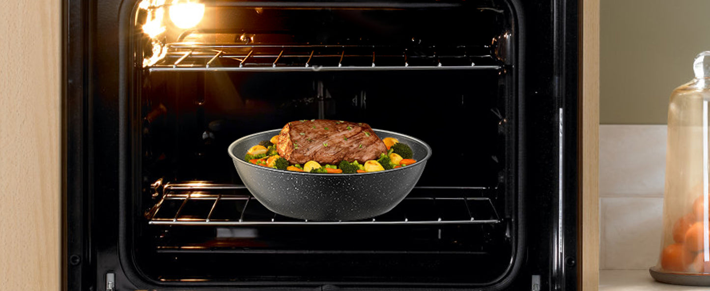 SucceBuy 17 Piece Nonstick Cookware Set Granite Induction Compatible