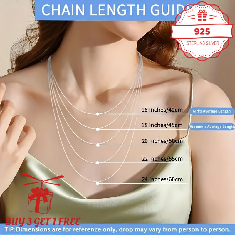 Handmade, S925 Sterling Silvery Love Necklace, Classic Neck Decoration Gifts, Suitable For All Seasons, Suitable For Both Teenager And Teenager, Gifts For Him/her On Valentine'S Day, Family, Friends, Sisters, Buy 3 Get 1 Free