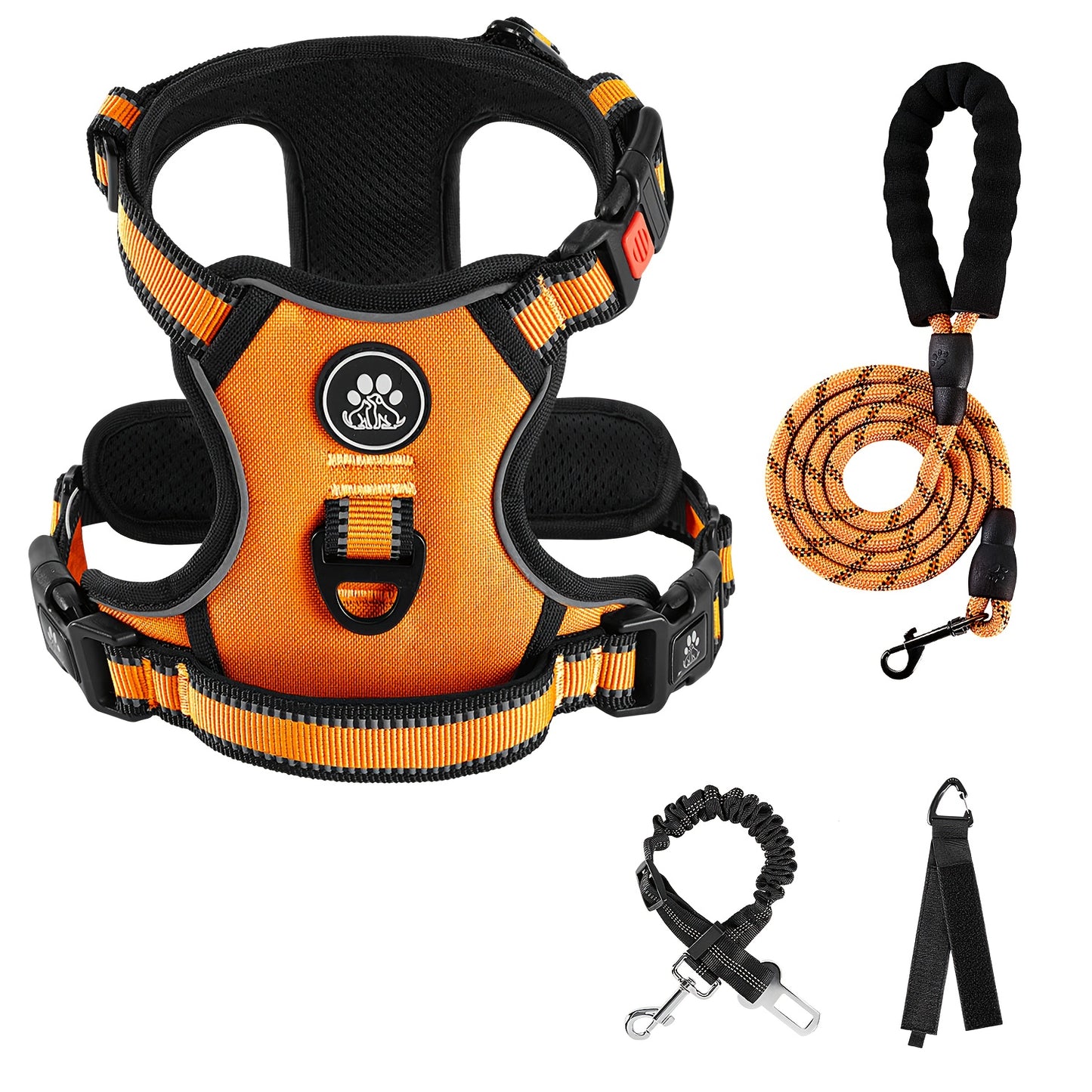 FURRYFECTION Reflective No Pull Harness With Leash Kit