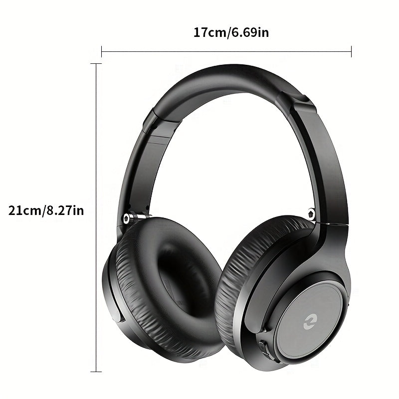 Heavy Bass Wireless Earbuds with Microphone - 70-Hour Playback, Wireless Stereo Sound, Foldable Low-Profile Earphones Suitable for Home, Office, Phone, PC, Tablet - Compatible for Phones/Tablets (No Adapter Included)