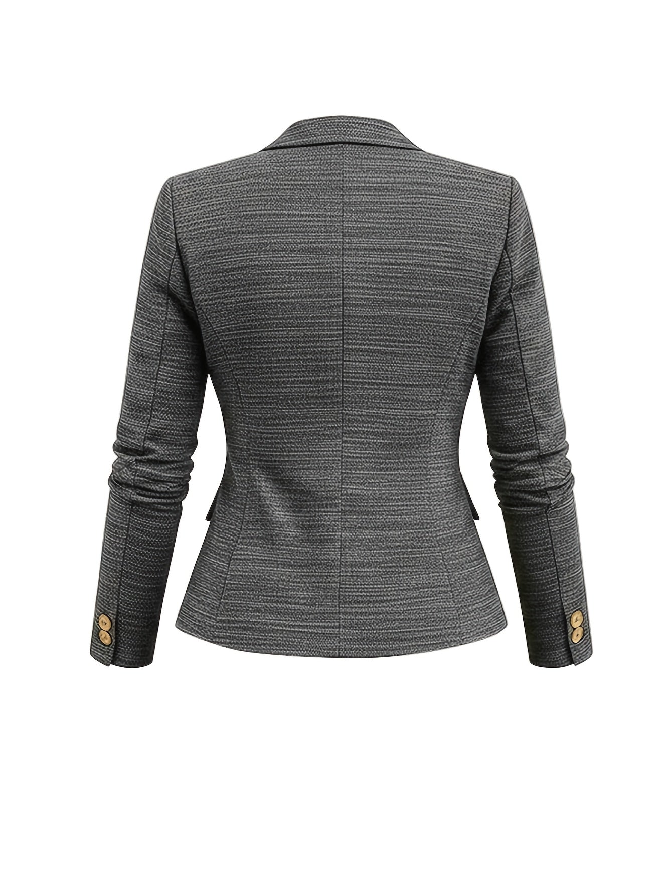 2pcs Set: Dark Gray Blazer + Pencil Skirt Suit for Women | Stylish and Professional Design, Suitable for the Workplace and Formal Occasions