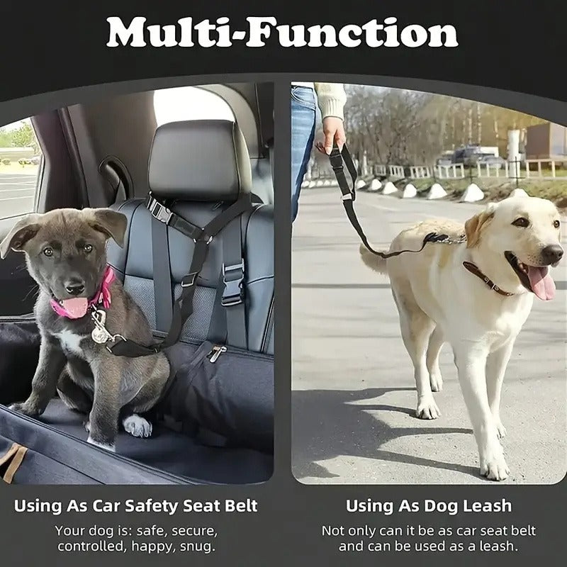 3pcs Dog Belt and Car Headrest Universal Belt | Essential for Pet Travel, Adjustable Towing Rope, Pet Supplies, Hand Wash Only