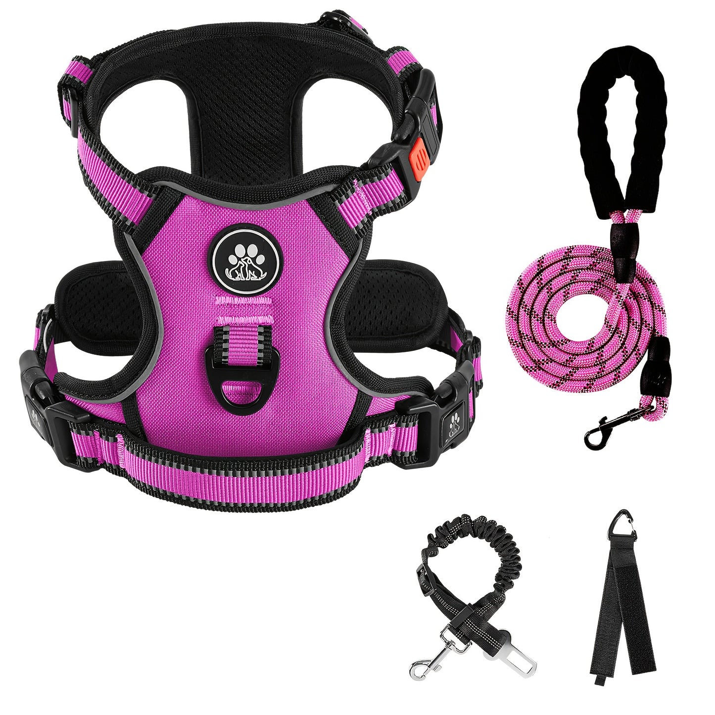 FURRYFECTION Reflective No Pull Harness With Leash Kit