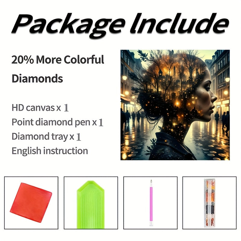 5D DIY Diamond Painting Kit with Round Diamonds - Complete Mosaic Wall Art Craft, Frameless Diamond Beads for 3D Effect, DIY-able for all Skill Levels, &, Home Decoration Gift (Compatible with all Diamond Art Kits)