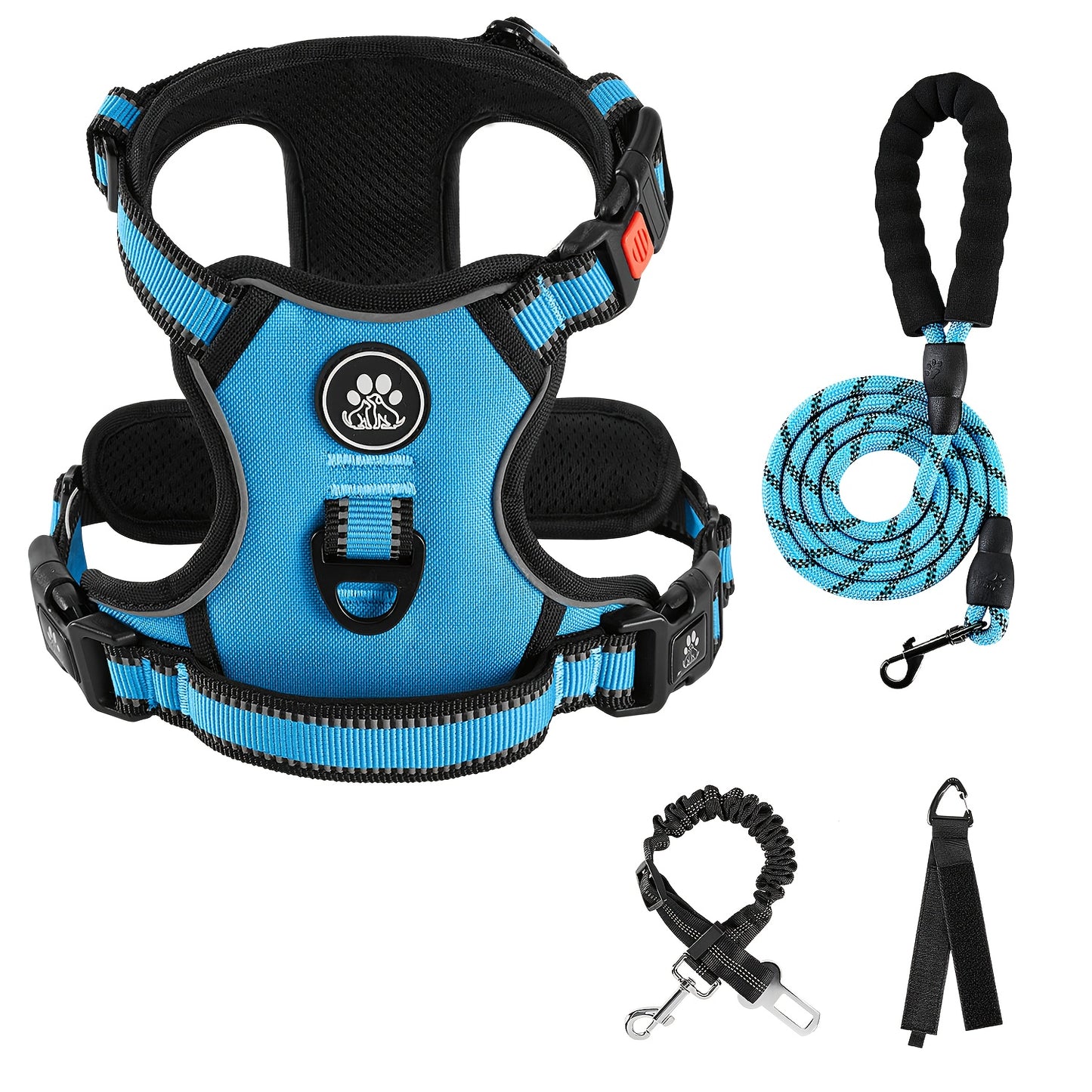 FURRYFECTION Reflective No Pull Harness With Leash Kit